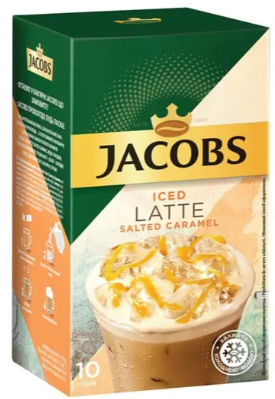 Кавовий напій Jacobs 3 в 1 Iced Latte Salted Caramel 21.3 г х 10 шт